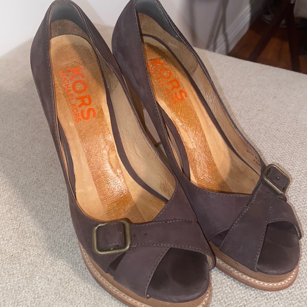 Michael Kors Brown Suede Heels